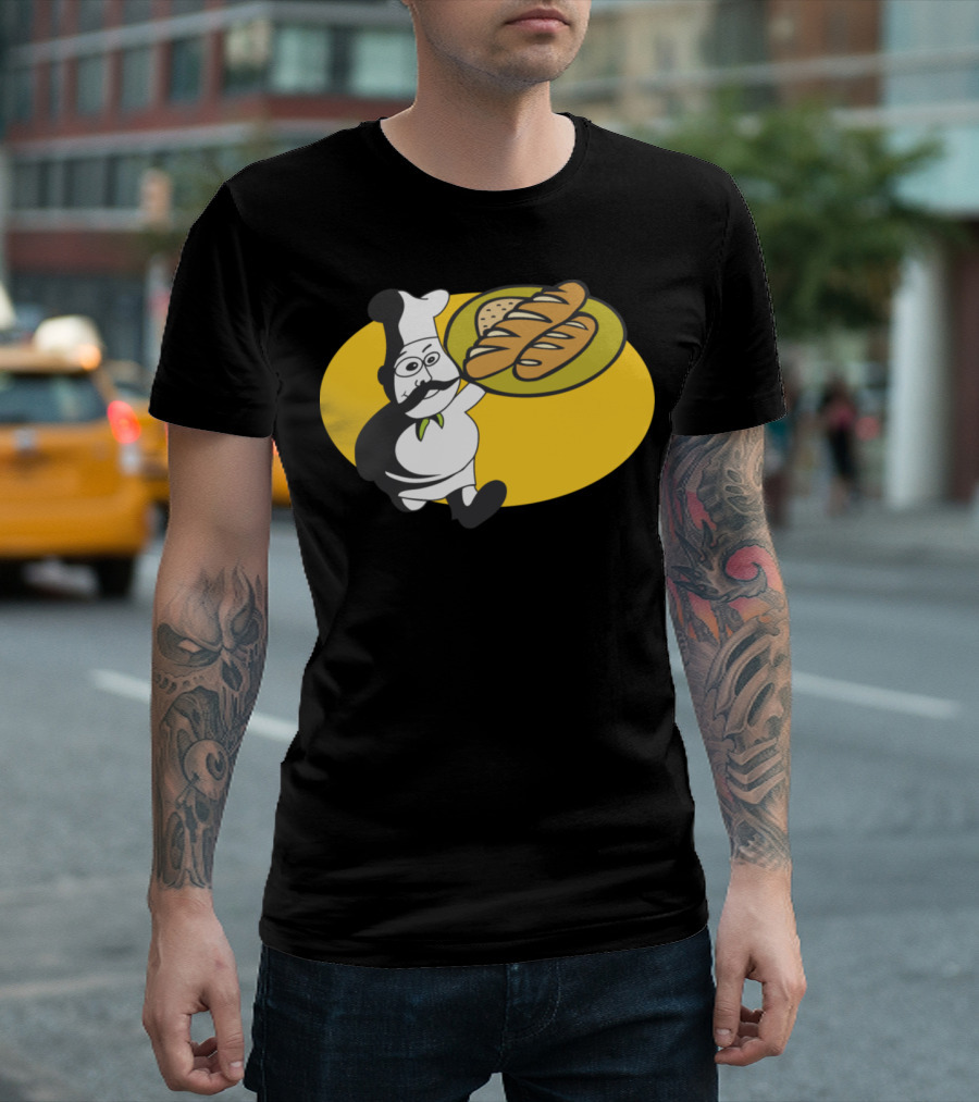 Baker Custom Chef with Bread T-Shirt