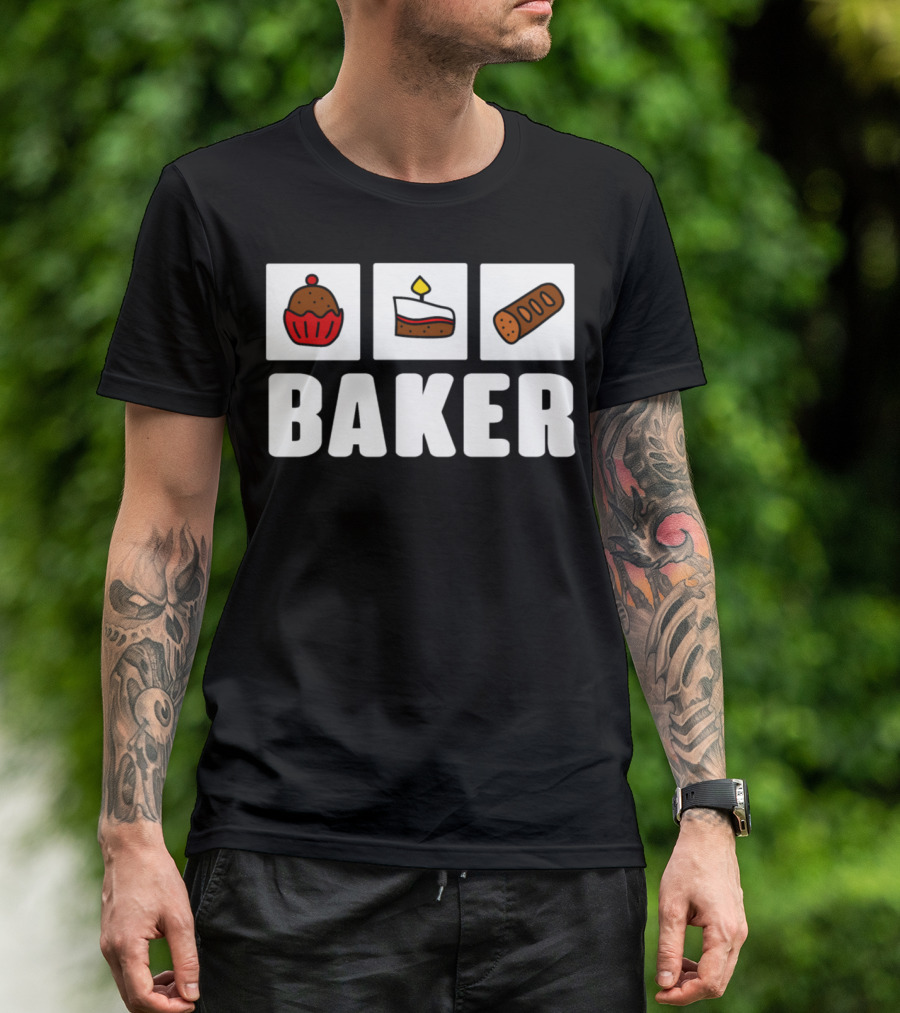 Baker Muffin Cake Loaf Job Hobby T-Shirt