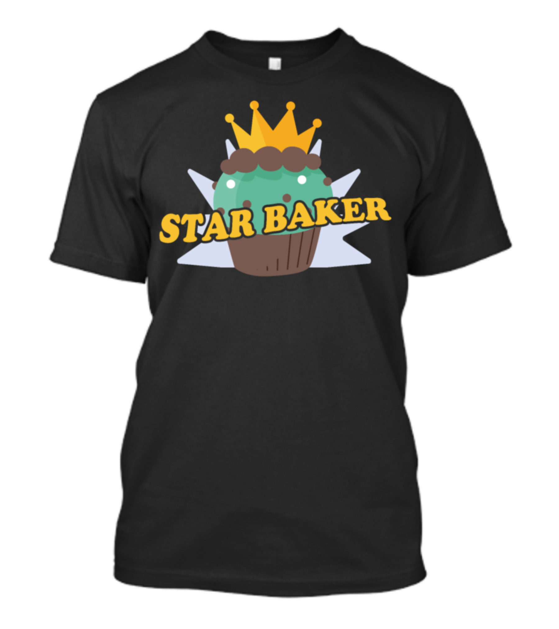 Star Baker Crowned Cupcake Dessert Humor T-Shirt