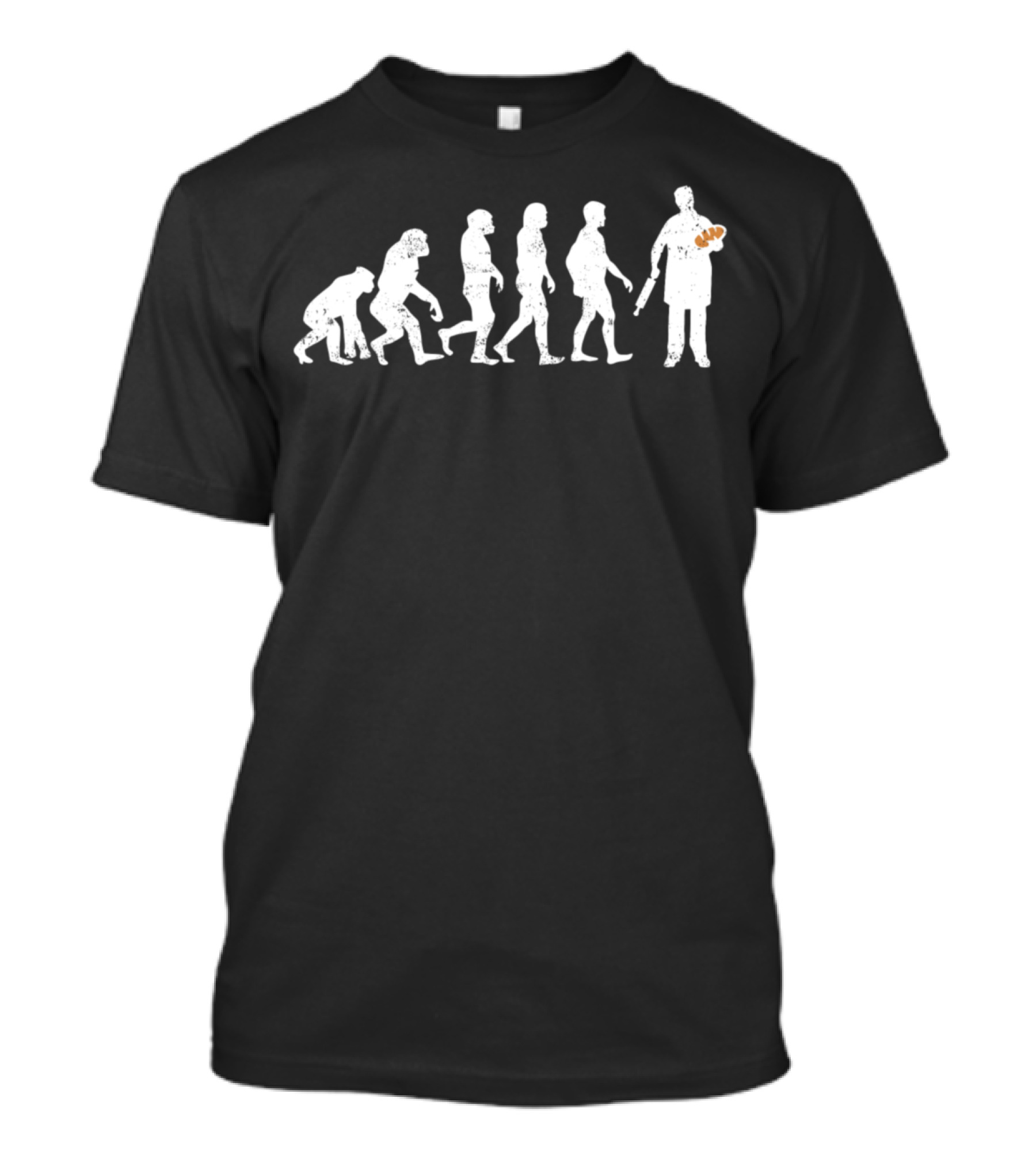 Evolution Of A Baker Carrying Bread Loaf T-Shirt