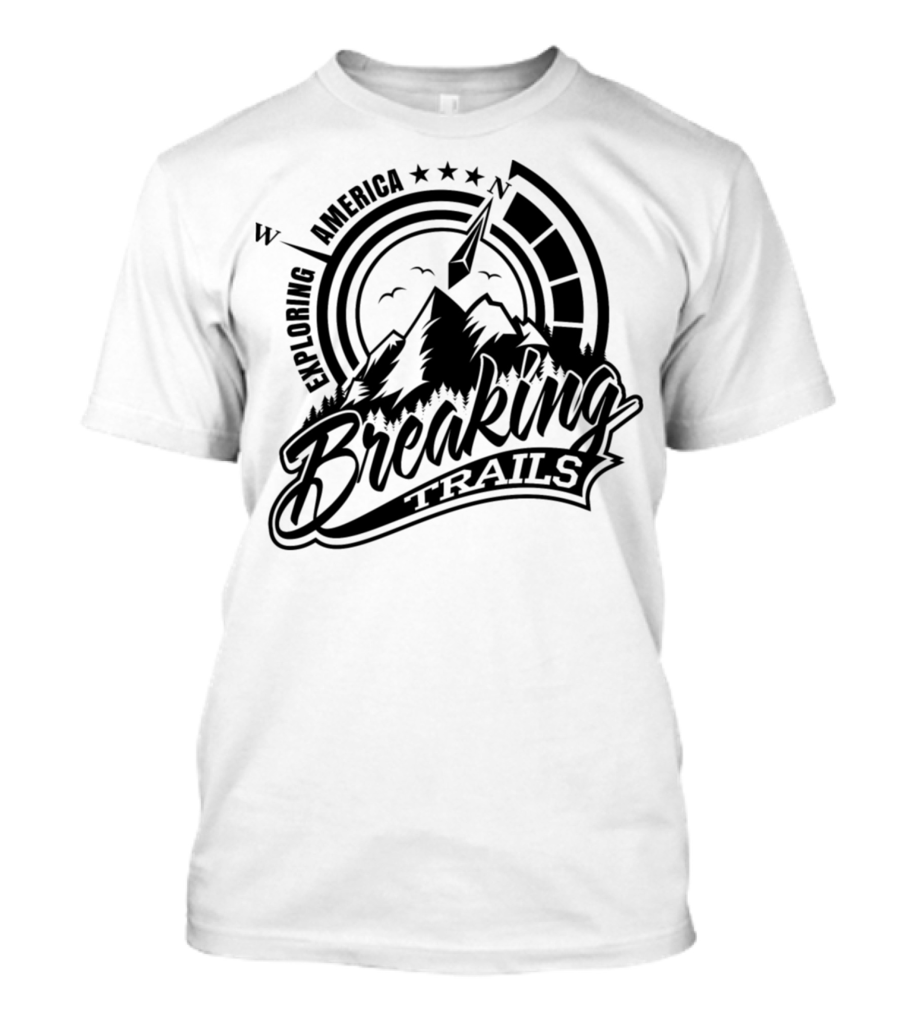 Exploring America Breaking Trails Mountain Adventure T-Shirt