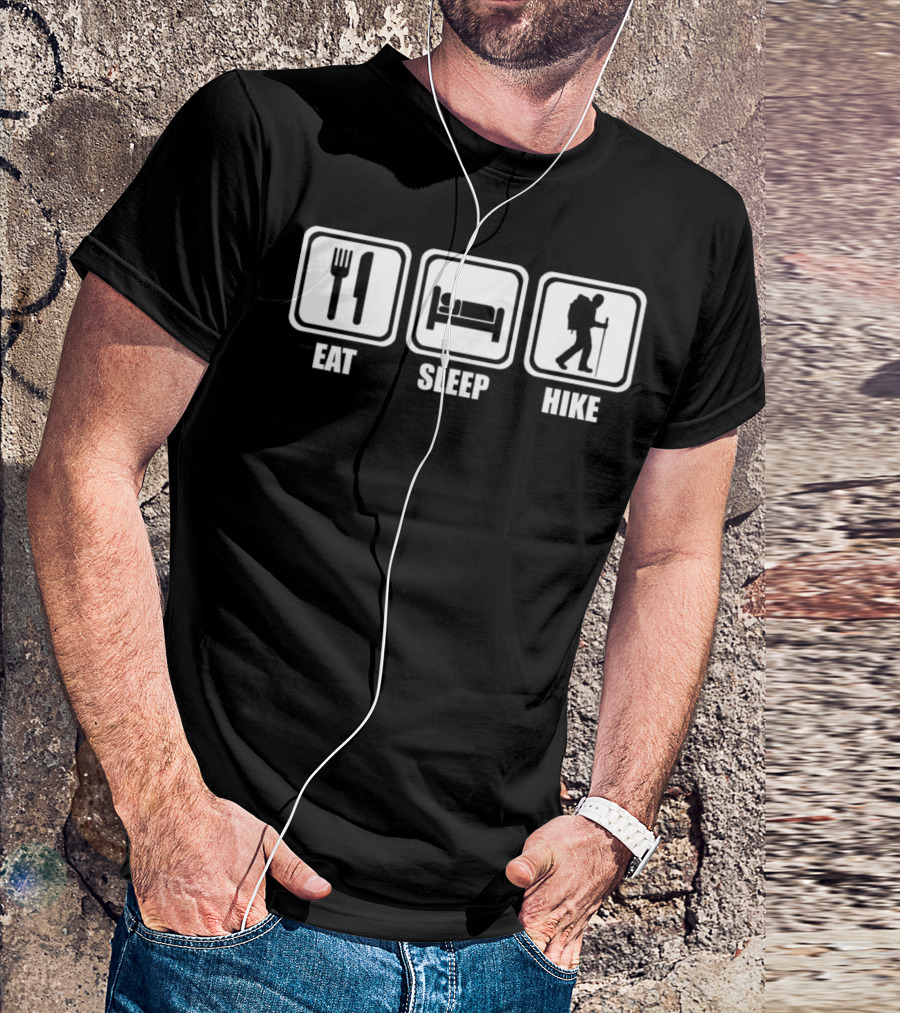 Eat Sleep Hike Hiking Essentials T-Shirt