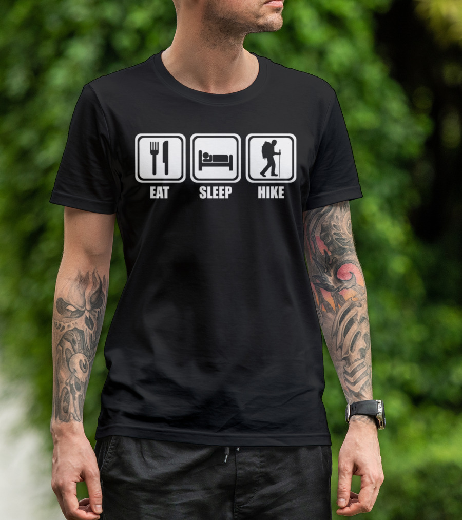 Eat Sleep Hike Hiking Essentials T-Shirt