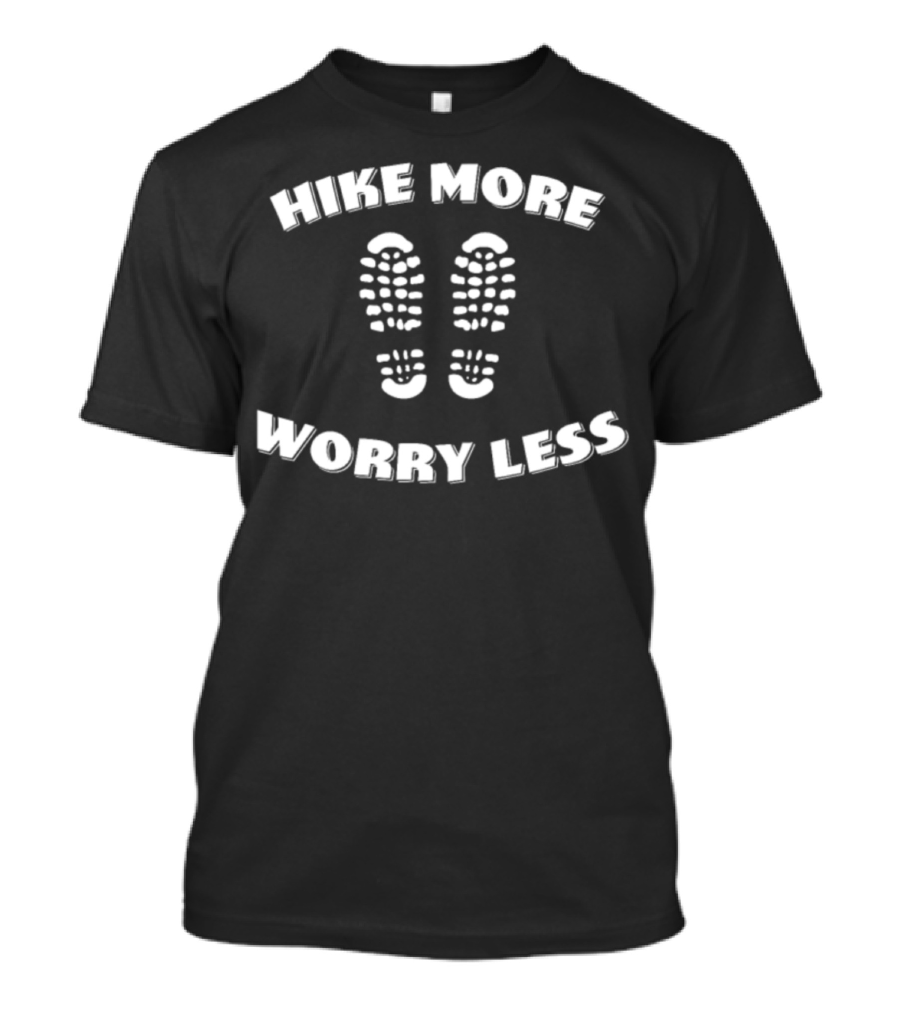 Hiking Boot Prints Hike More Worry Less T-Shirt