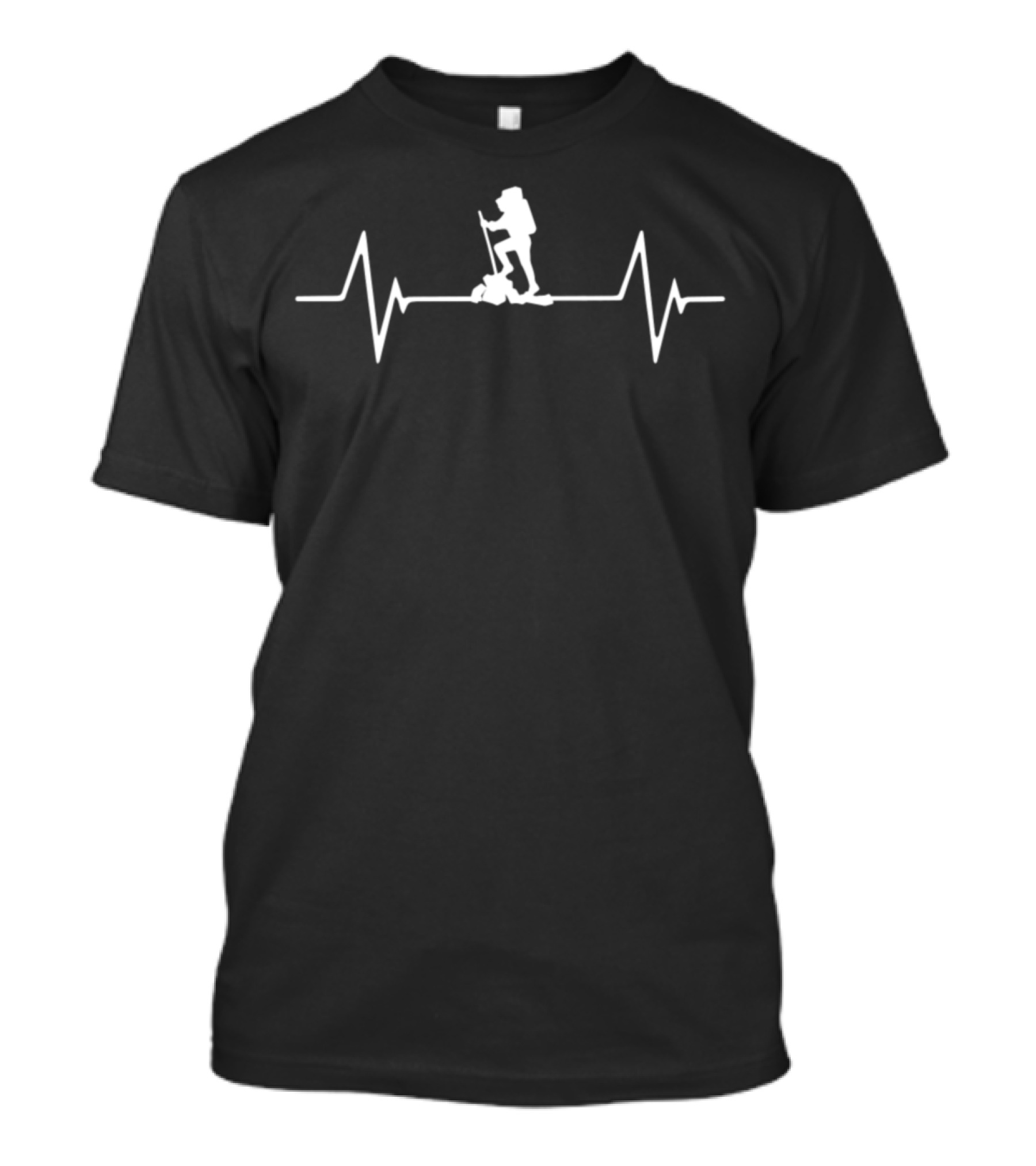 Hiking Heartbeat Pulse Adventure Love T-Shirt