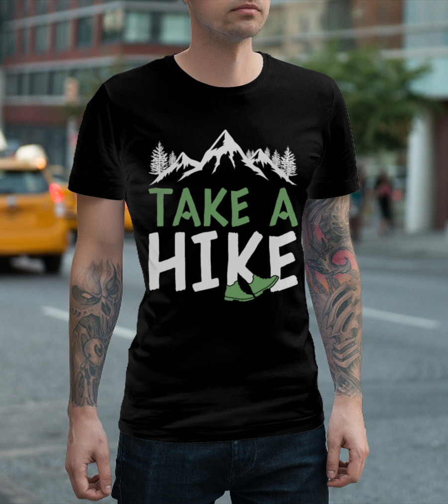 Take A Hike Mountains and Boots T-Shirt