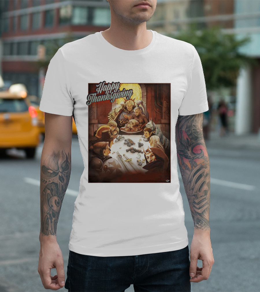 Warhammer Happy Thanksgiving Table Gathering T-Shirt