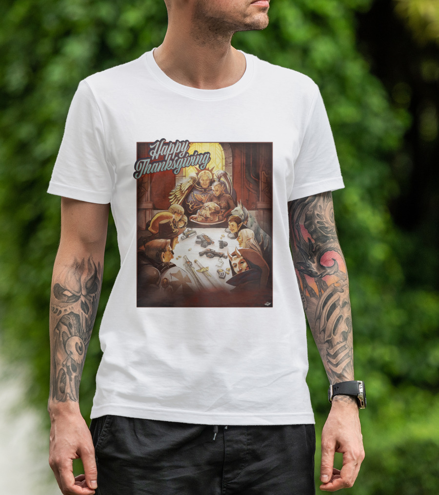 Warhammer Happy Thanksgiving Table Gathering T-Shirt