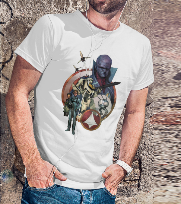 Robotech RBT Roy Fokker Lisa Hunter Zentraedi Logo Battle T-Shirt