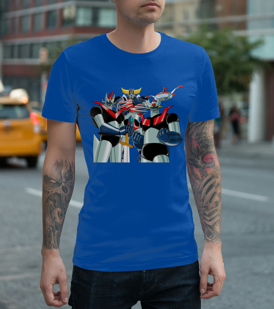 Mazinger Grendizer Robot Trio Battle Stance T-Shirt
