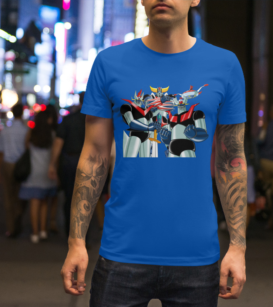 Mazinger Grendizer Robot Trio Battle Stance T-Shirt