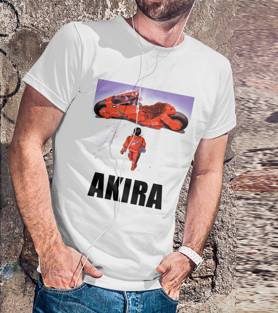 Kaneda Iconic Red Motorcycle Akira T-Shirt