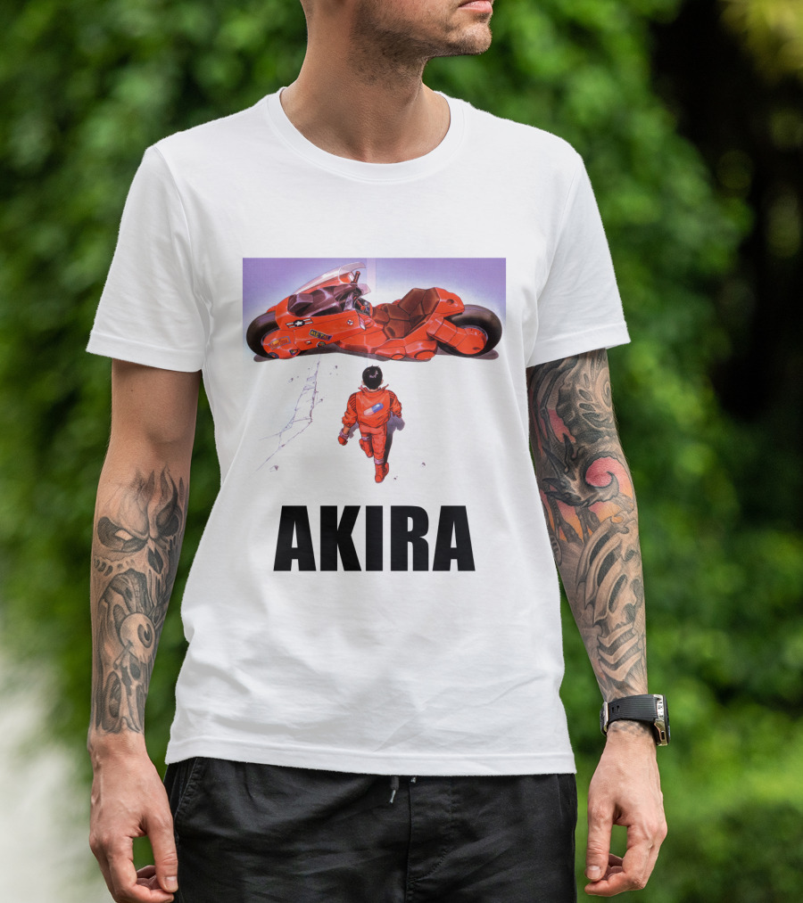 Kaneda Iconic Red Motorcycle Akira T-Shirt