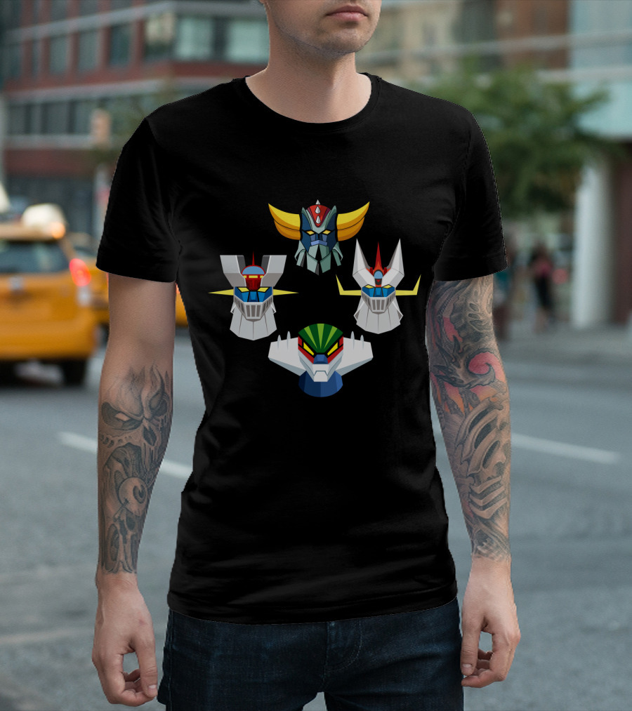 Mazinger Goldorak Robot Heads GN T-Shirt