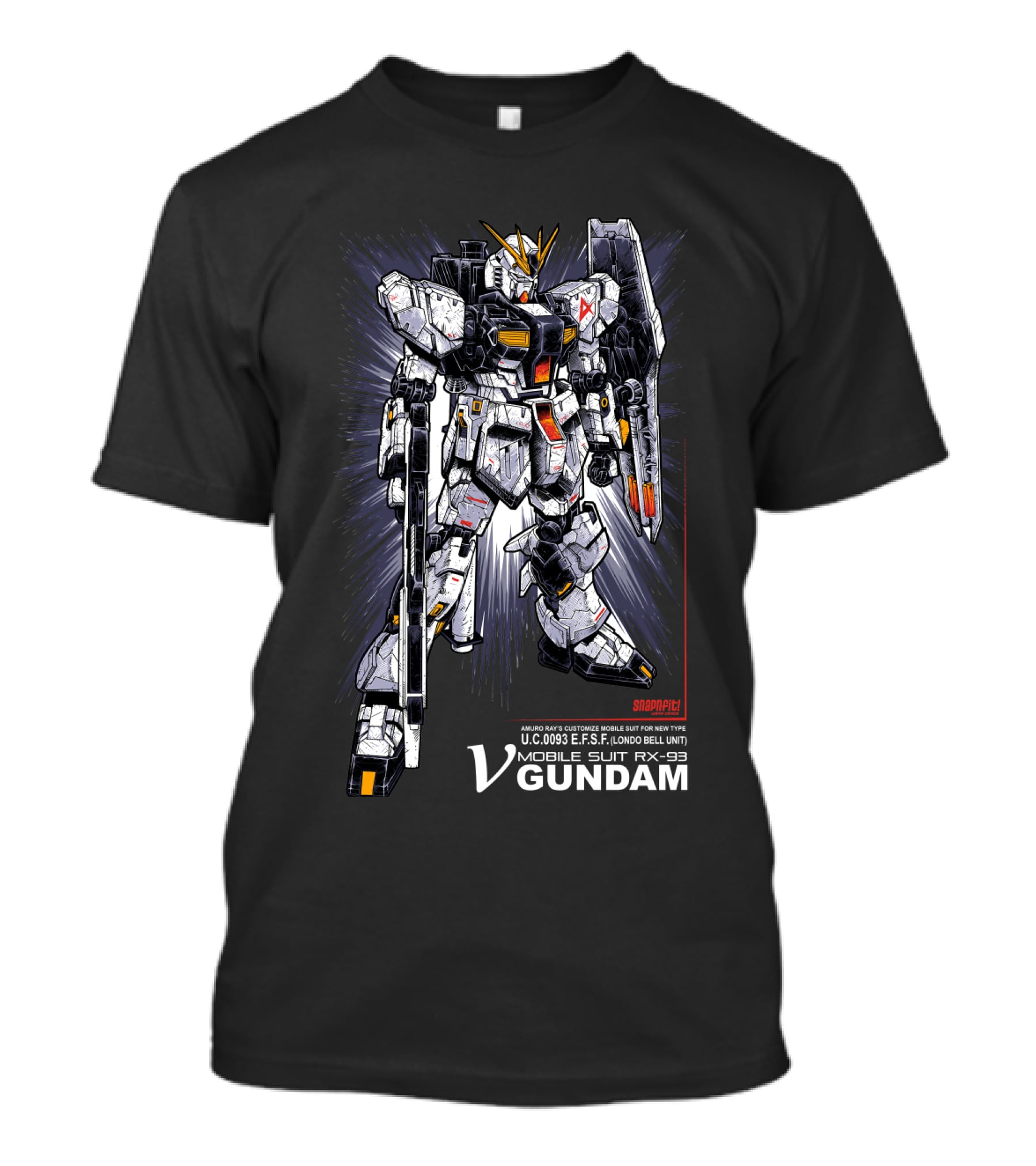 U.C.0093 E.F.S.F. Londo Bell Unit Mobile Suit RX-93 V Gundam T-Shirt
