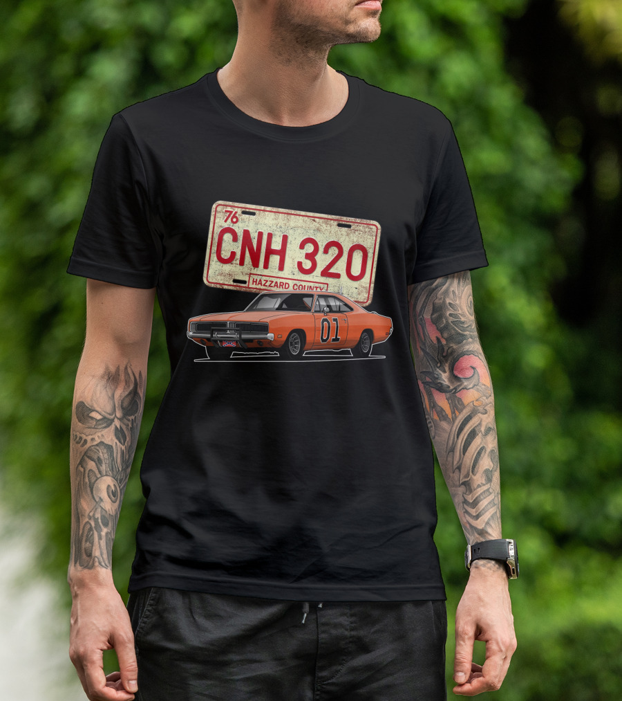 Duke Of Hazzard '76 CNH 320 Hazzard County 01 Car License Plate T-Shirt