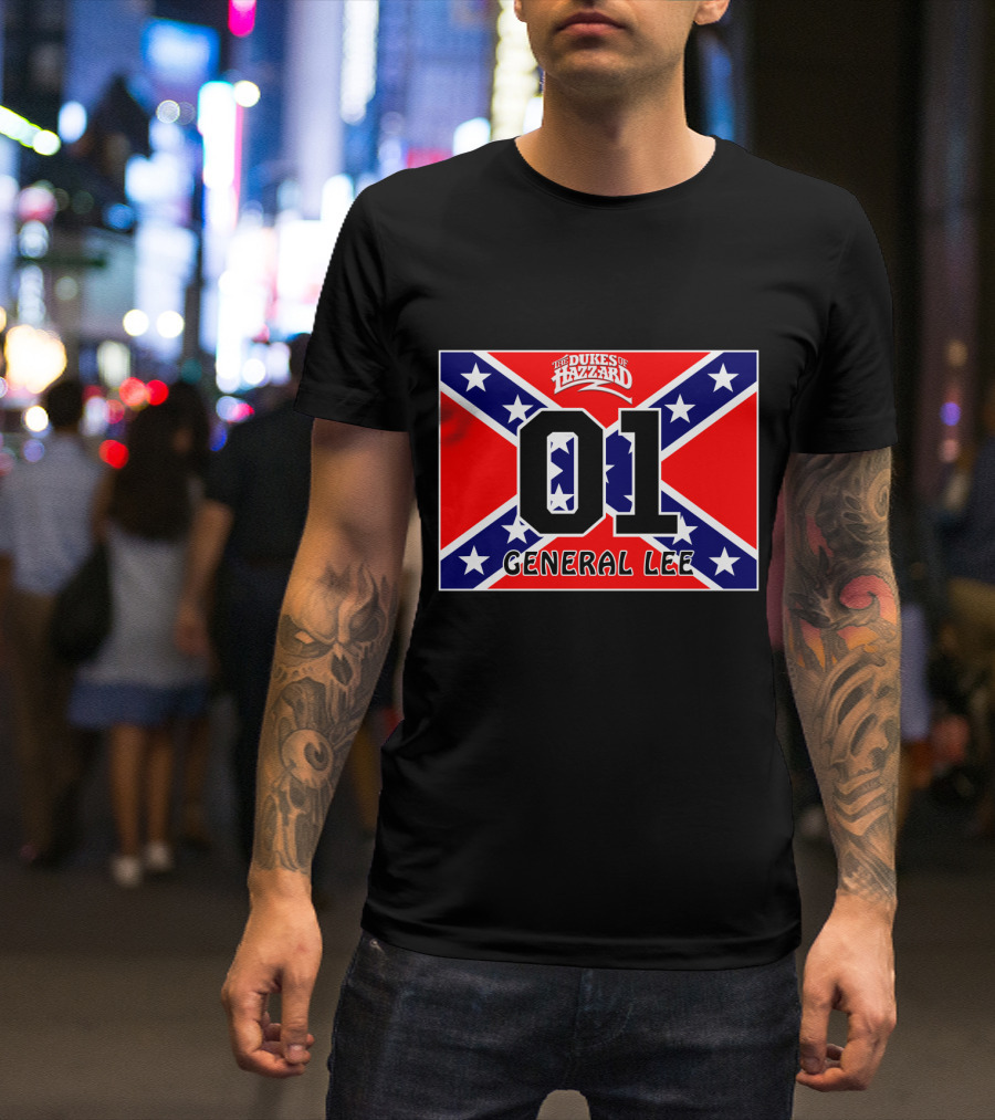 The Dukes Of Hazzard 01 General Lee Confederate Flag T-Shirt