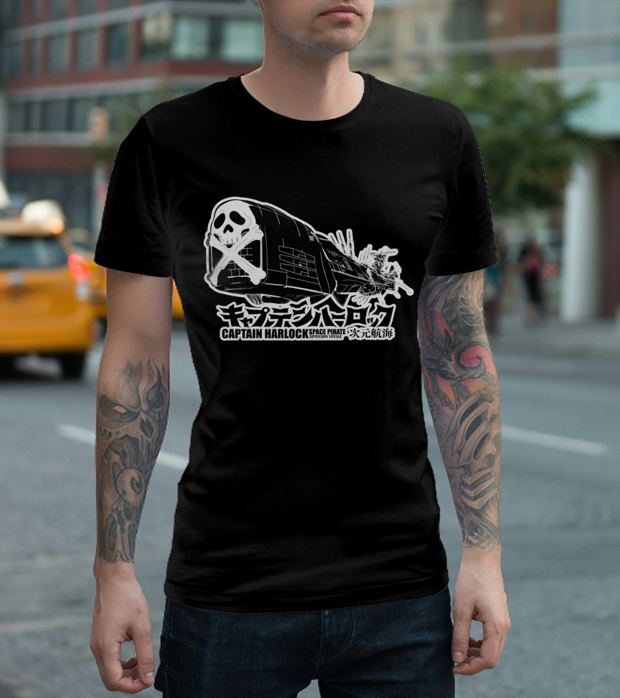 Captain Harlock Space Pirate Dimension Voyage Arcadia T-Shirt