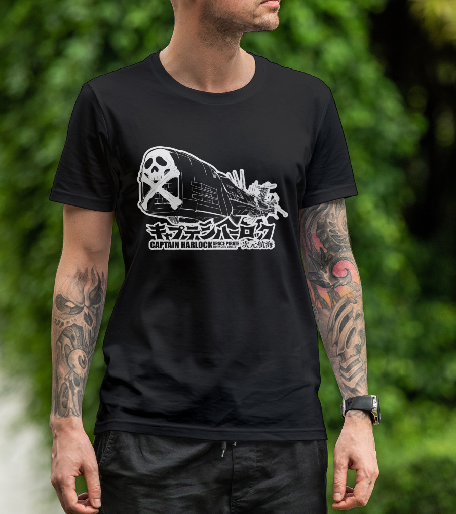 Captain Harlock Space Pirate Dimension Voyage Arcadia T-Shirt