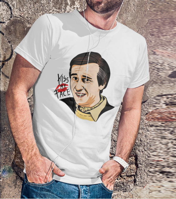 Alan Partridge Kiss My Face Retro Portrait With Lipstick T-Shirt