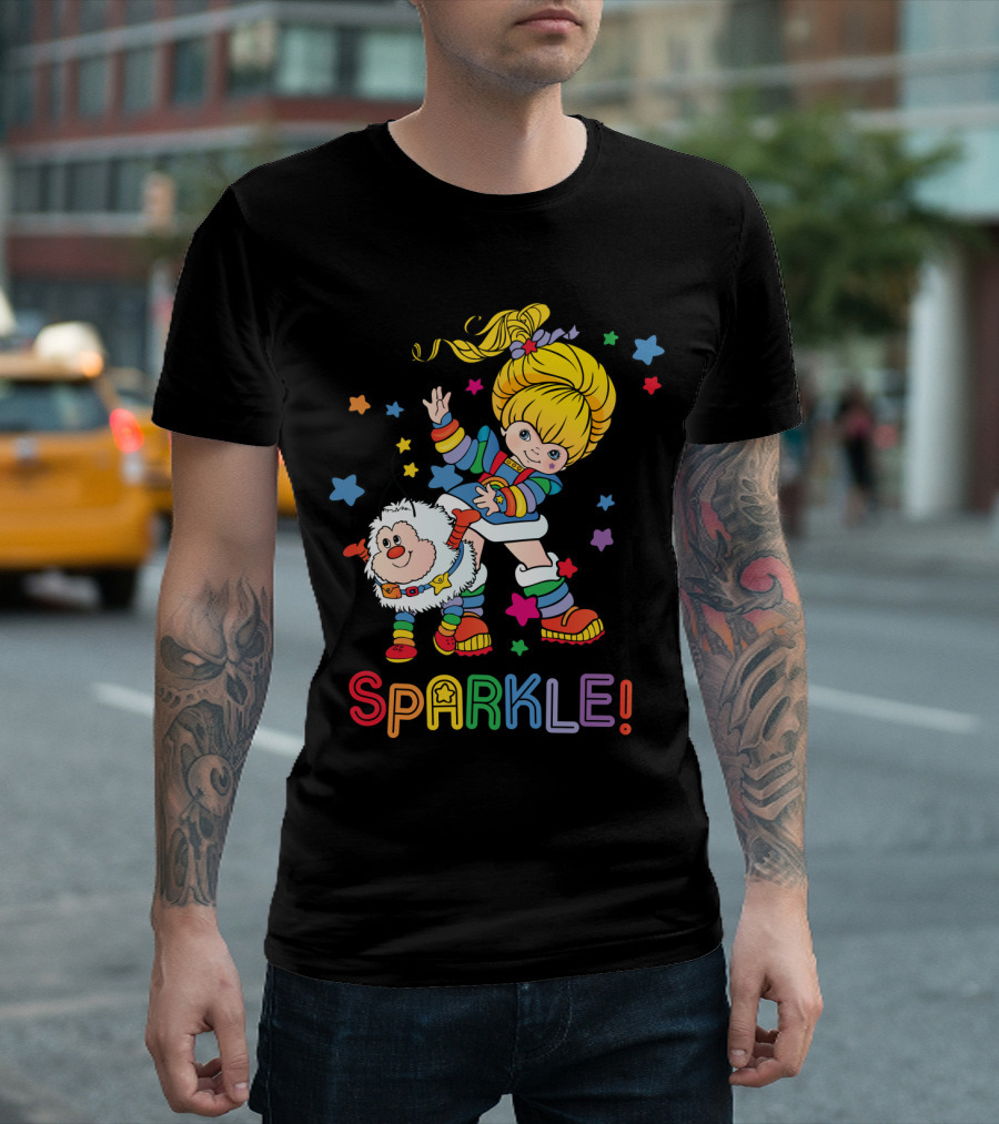 Rainbow Brite Sparkle Colorful Adventure with Twinkling Stars T-Shirt