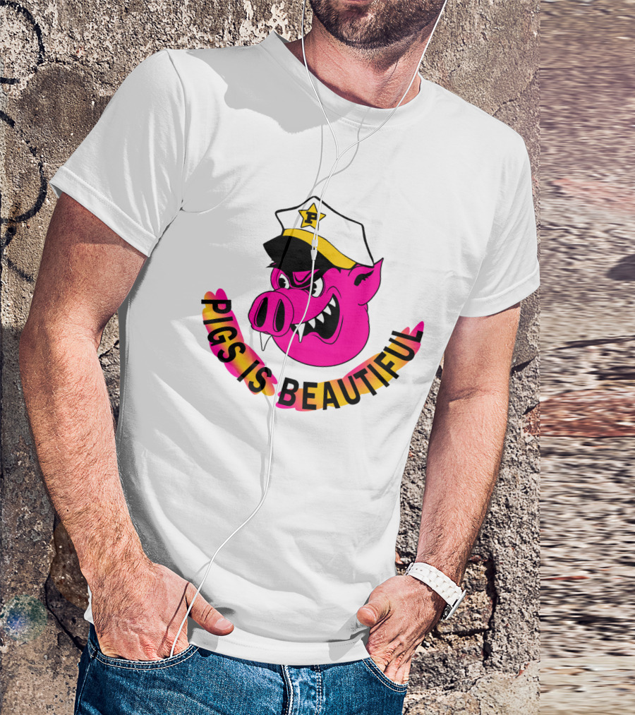Captain Spaulding Pink Pig With Hat Pigs Is Beautiful T-Shirt