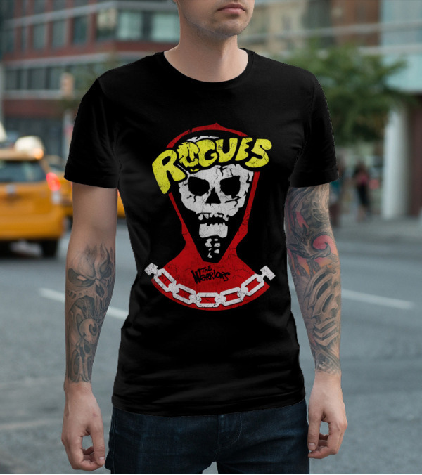Rogues Skull Mask With Chain And The Warriors T-Shirt