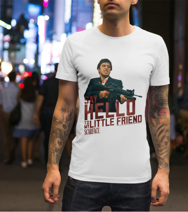 Say Hello To My Little Friend Scarface Movie Iconic Scene T-Shirt