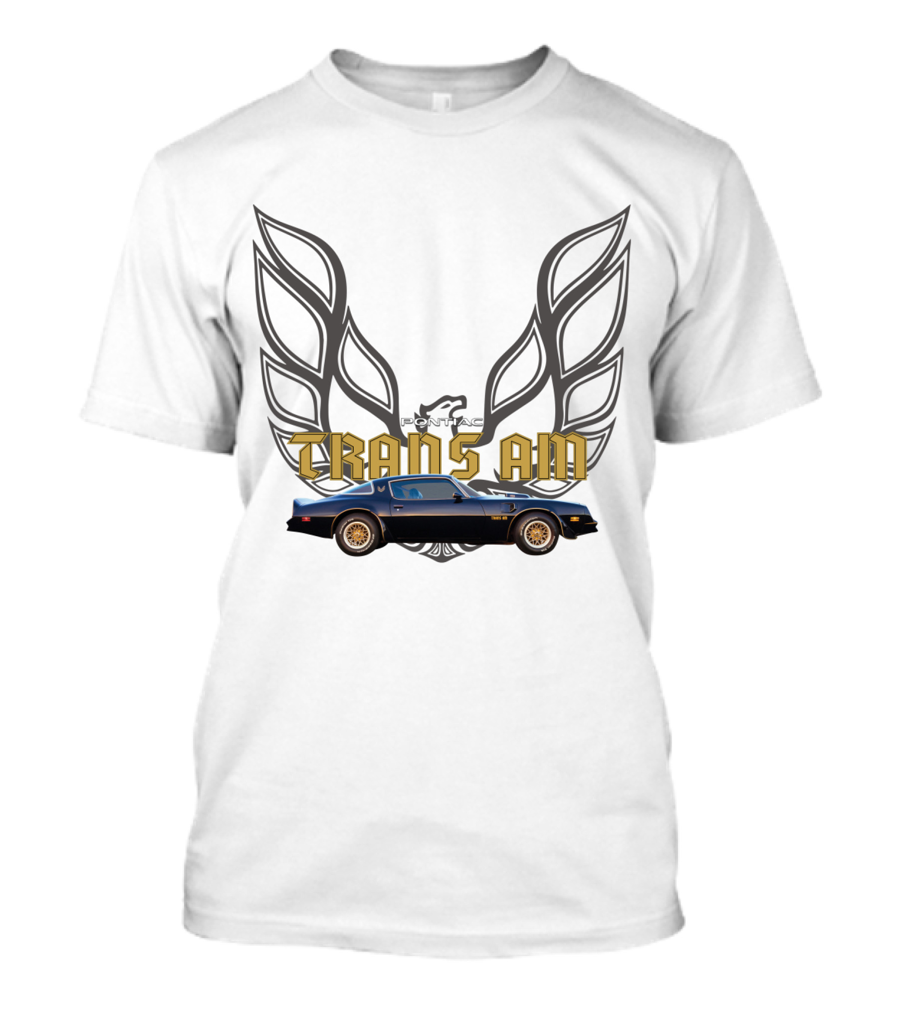 Pontiac Trans Am Smokey And The Bandit Car With Iconic Firebird Wings T-Shirt