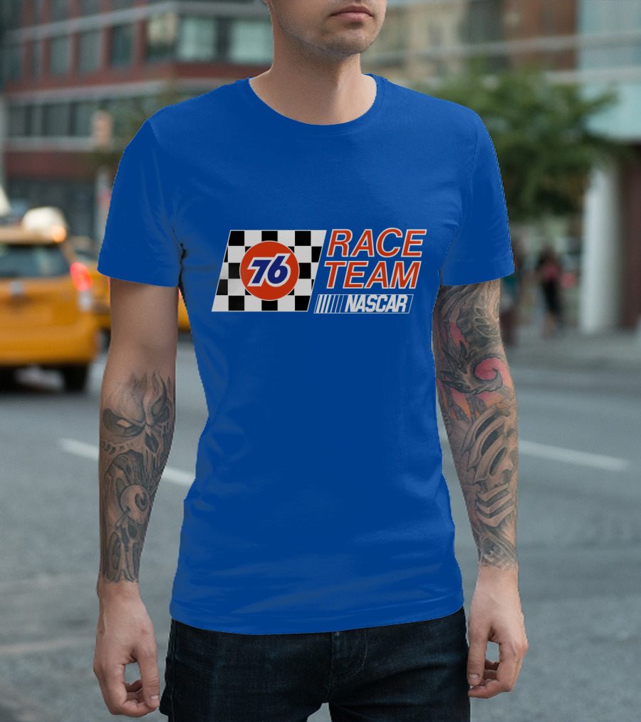 Union 76 Race Team NASCAR Checkered Flag T-Shirt