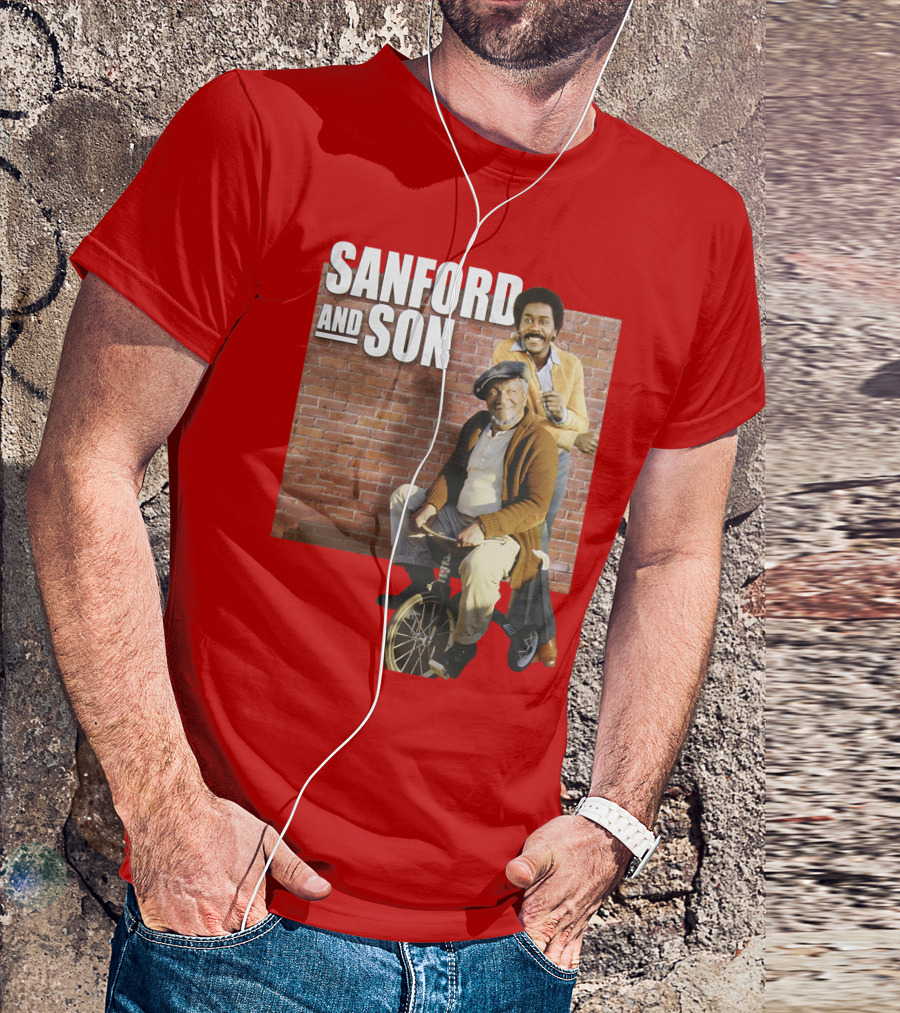 Sanford And Son Red Brick Wall Background T-Shirt