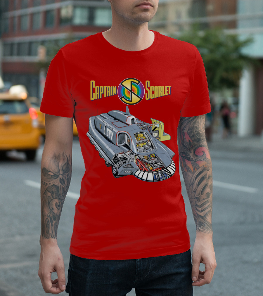 Captain Scarlet SPV Spectrum Pursuit Vehicle Blueprint T-Shirt
