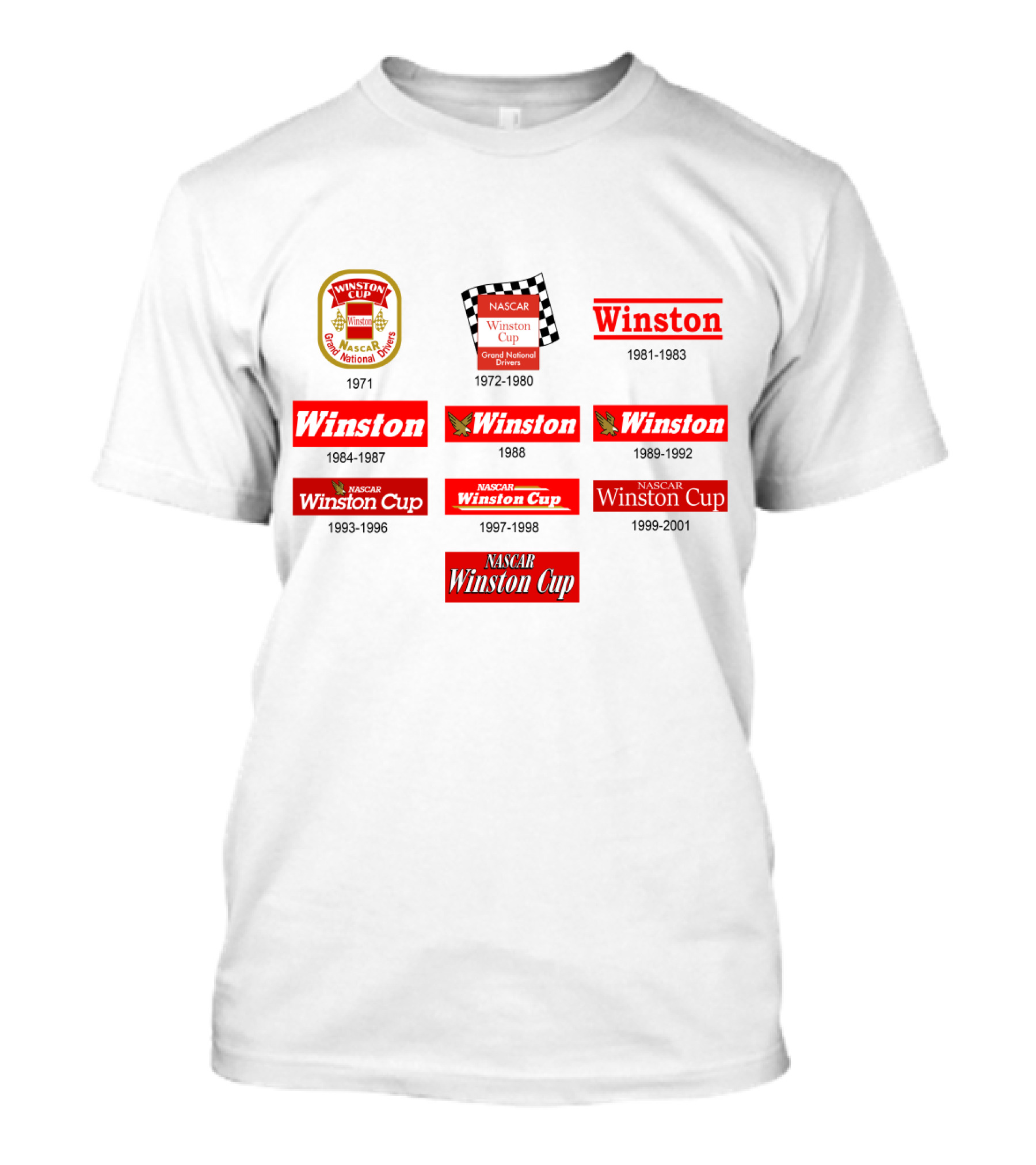 Winston Cup Nascar Evolution 1971-2001 T-Shirt