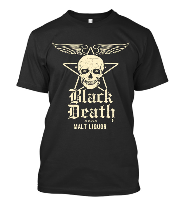 Black Death Malt Liquor Skull Wings T-Shirt