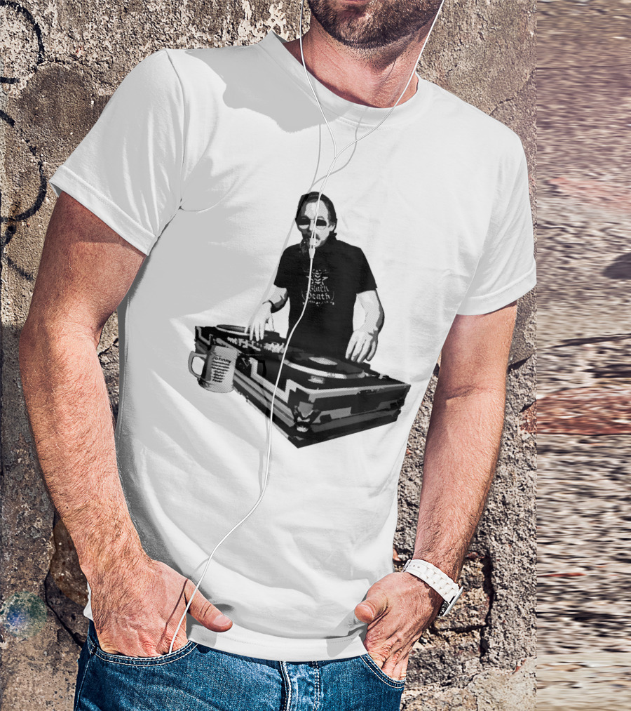 DJ Fever Black Death Coffee Turntable Maven T-Shirt