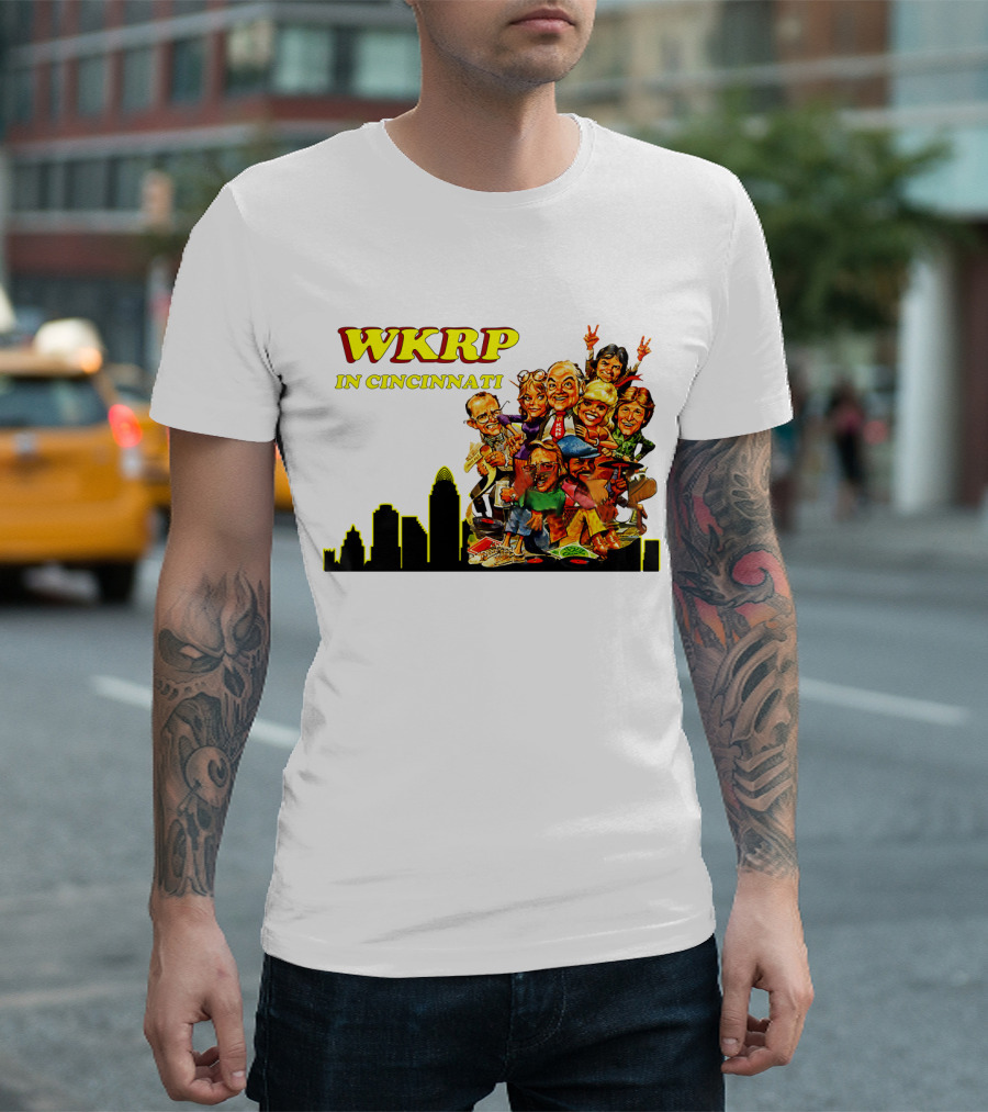 WKRP in Cincinnati Characters and Skyline T-Shirt
