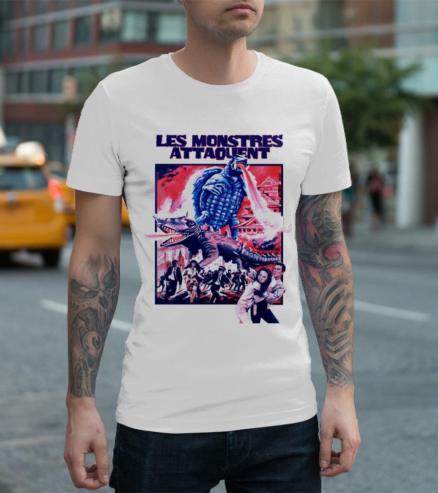 Les Monstres Attaquent Gamera French T-Shirt