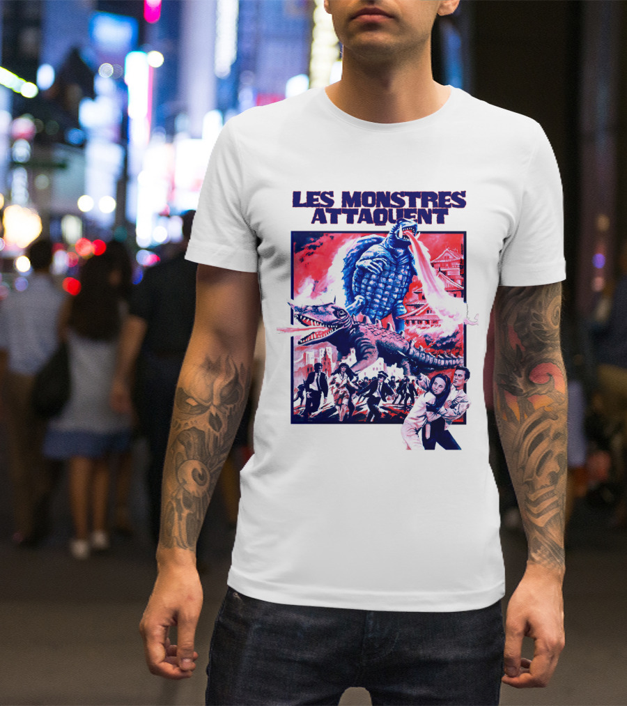 Les Monstres Attaquent Gamera French T-Shirt