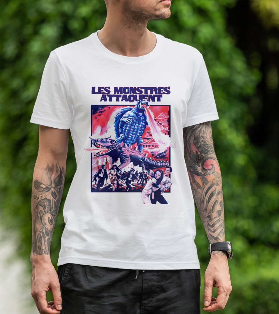 Les Monstres Attaquent Gamera French T-Shirt