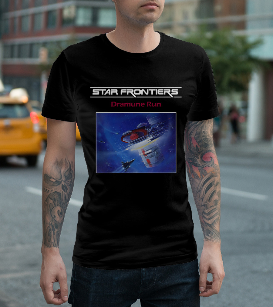 Star Frontiers Dramune Run Space Adventure Scene T-Shirt