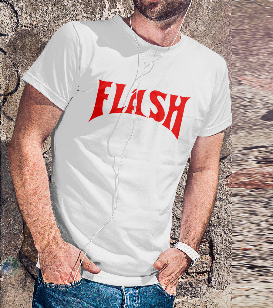 Flash Gordon Retro Style Typography Red T-Shirt
