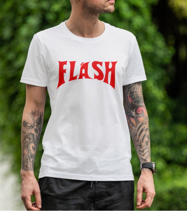 Flash Gordon Retro Style Typography Red T-Shirt