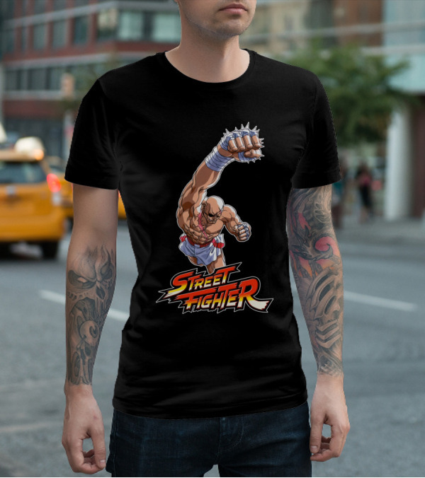 Sagat Street Fighter Powerful Punch Attack T-Shirt