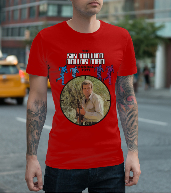 The Six Million Dollar Man Running Figures Annual 1977 T-Shirt