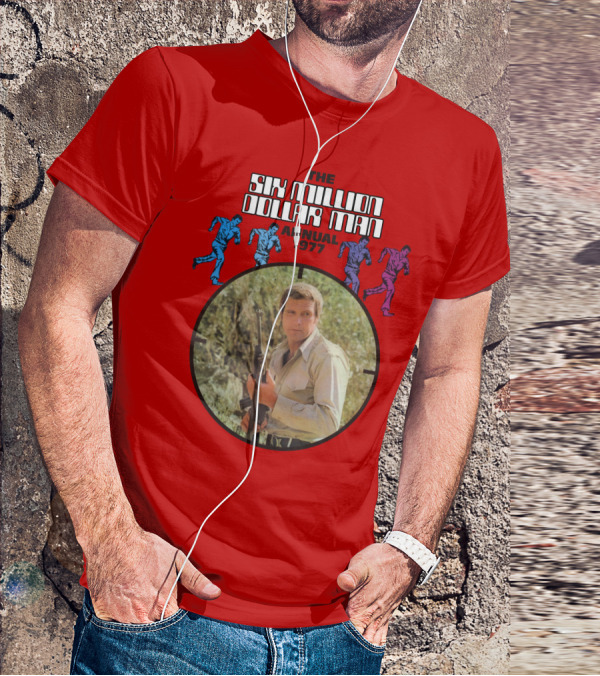 The Six Million Dollar Man Running Figures Annual 1977 T-Shirt