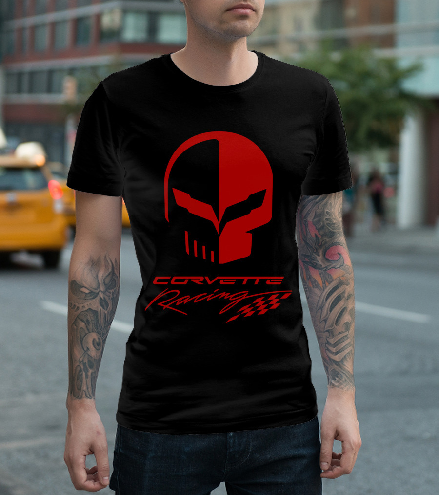 Corvette Racing Skull Red T-Shirt