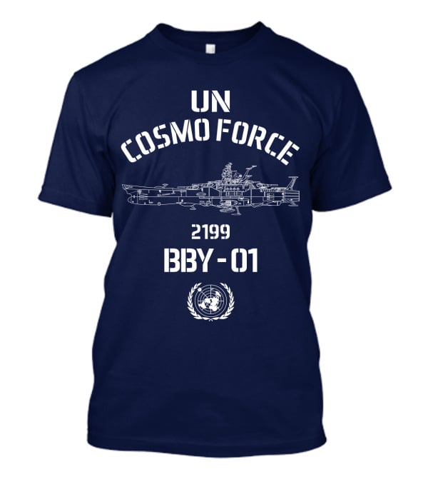 UN Cosmo Force 2199 BBY-01 Spaceship Blueprint T-Shirt