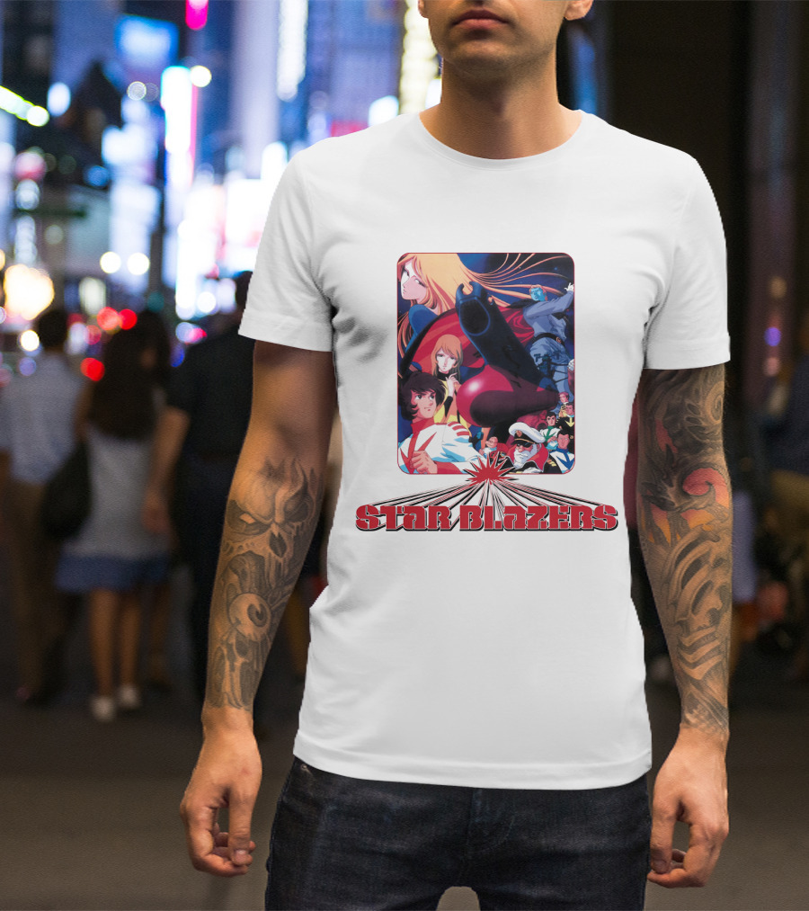 Star Blazers Classic Anime Character Montage Series T-Shirt