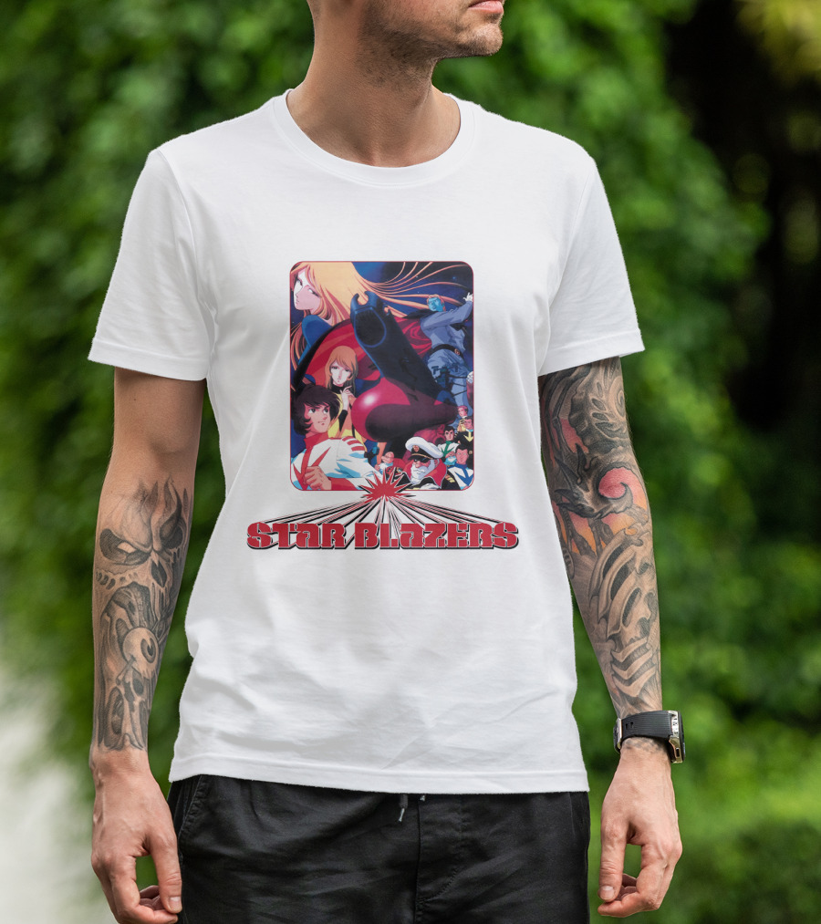 Star Blazers Classic Anime Character Montage Series T-Shirt