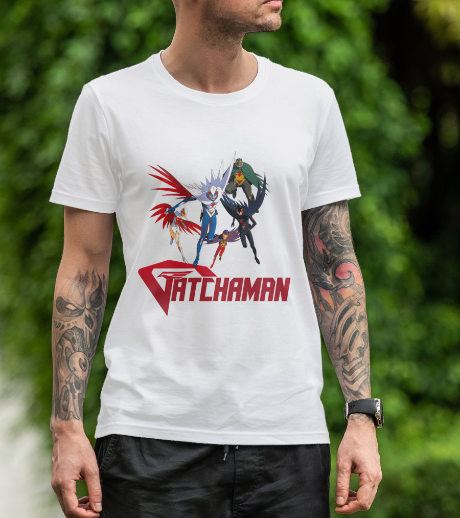 Battle Of The Planets Gatchaman Heroic Team Formation T-Shirt